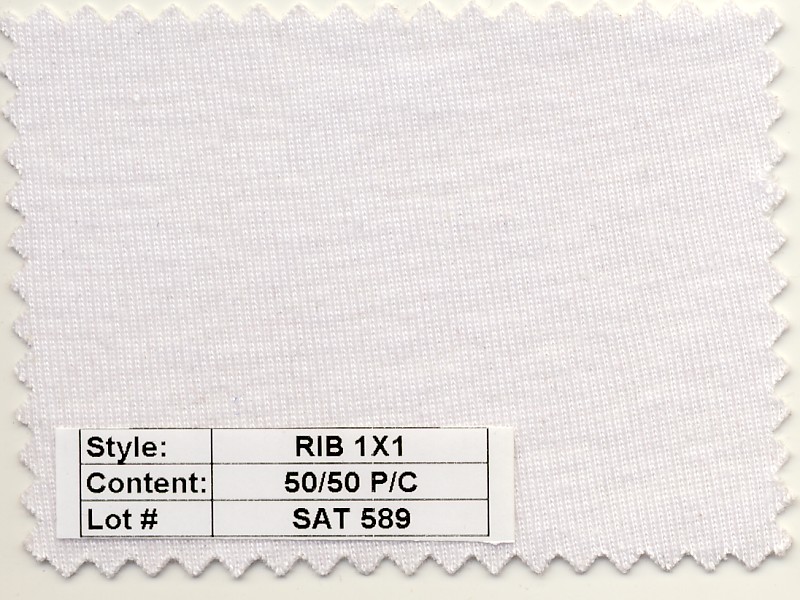 Rib 1x1 50/50 Poly Cotton